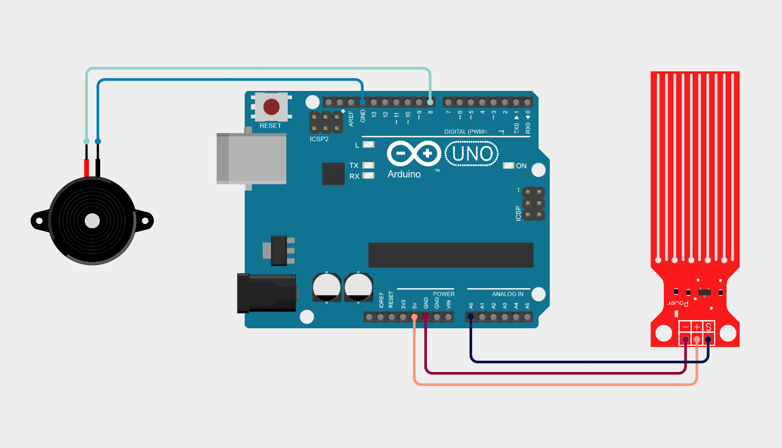Arduino Water Leak Detection System using Water Sensor and Buzzer